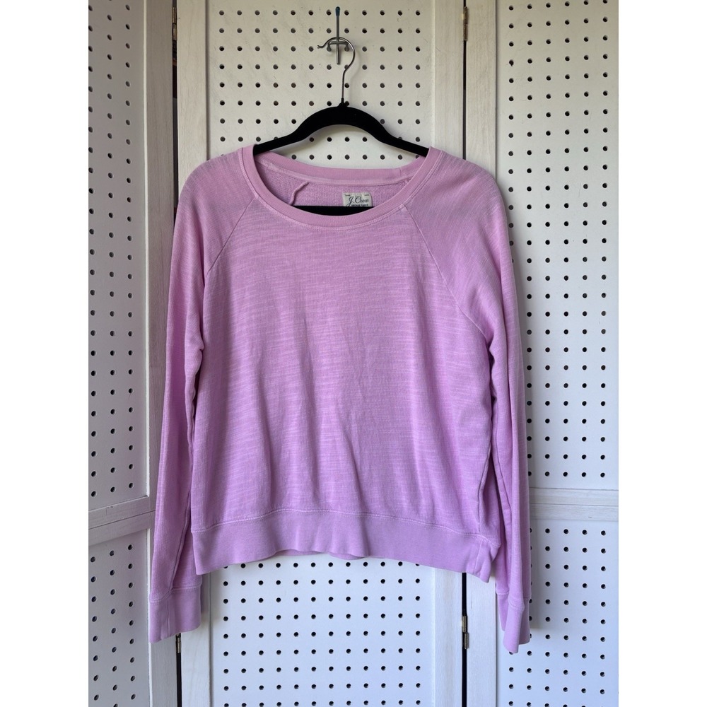 J Crew Vintage Fleece Crewneck Sweatshirt Pullover Cotton Pink Women's Small